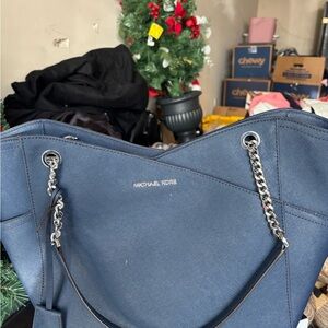 Michael Kors Blue Tote Bag